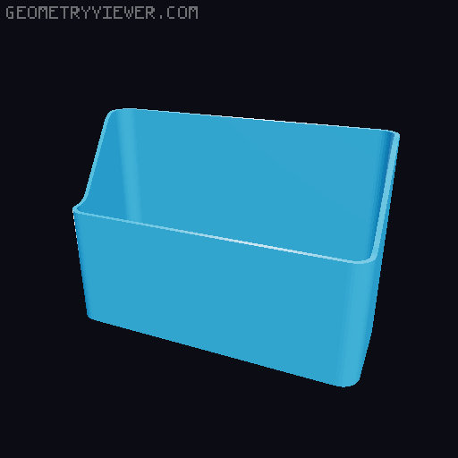 Bin for Ikea skadis - 564 models - hooks need support 3D model thumbnail