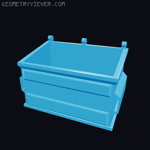 Improved Desktop Dumpster 3D model thumbnail