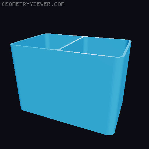 Bin for Ikea skadis - 564 models - hooks need support 3D model thumbnail