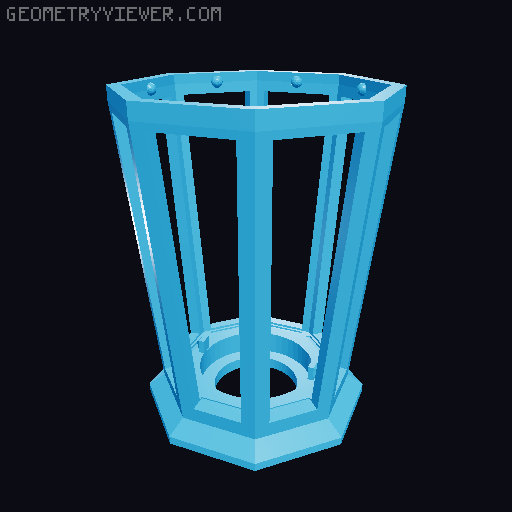 Simple Lantern 3D model thumbnail