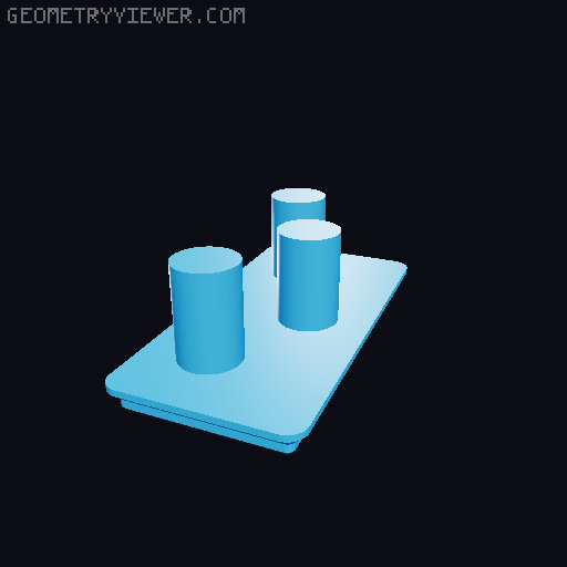 Gridfinity Headboard Organizers 3D model thumbnail