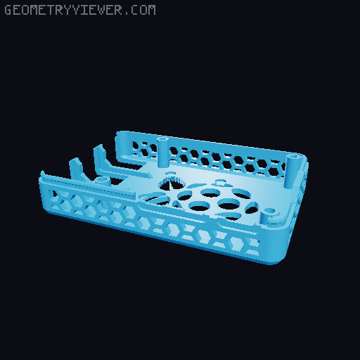 Raspberry Pi 5 Case Snap - based On Malolo's screw-less design - Customizable 3D model thumbnail