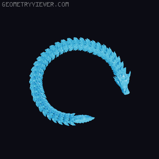 Articulated Ice Dragon FIXED + MORE OPTIONS 3D model thumbnail