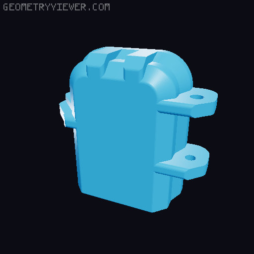 Rugged Portable Ash Tray with Cigarette Container 3D model thumbnail