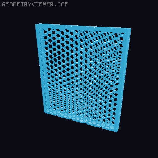 Gridfinity Hex Bins Light (rotated grid) all sizes 3D model thumbnail
