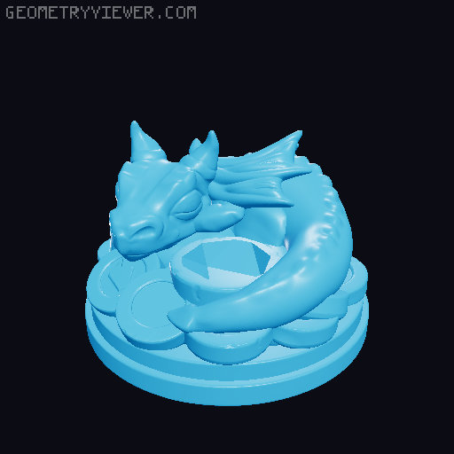 Baby Dragon Dice Guardian 3D model thumbnail