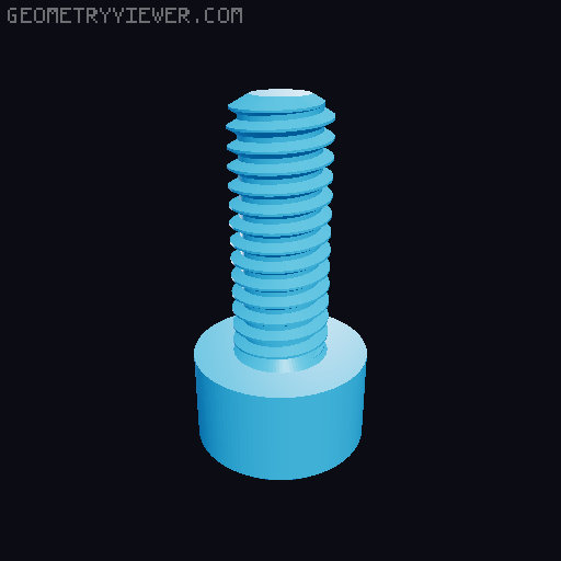 Hundreds of Metric Allen Screws with Cylindrical Head M2 up to M64 3D model thumbnail