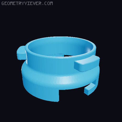 Breville 54mm Portafilter Dosing Funnel 3D model thumbnail