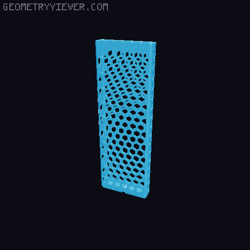 Gridfinity Hex Bins Light all sizes 3D model thumbnail