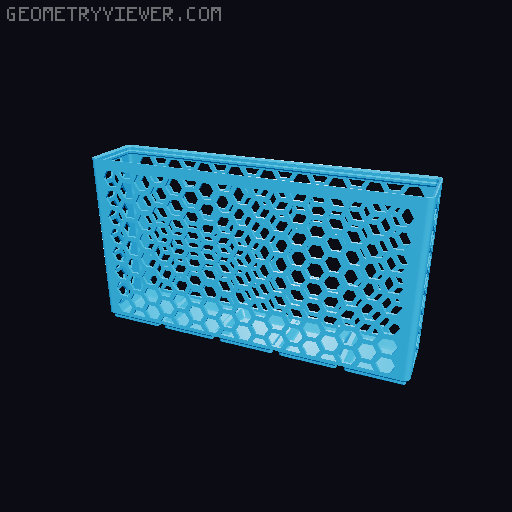Gridfinity Hex Bins Light (rotated grid) all sizes 3D model thumbnail