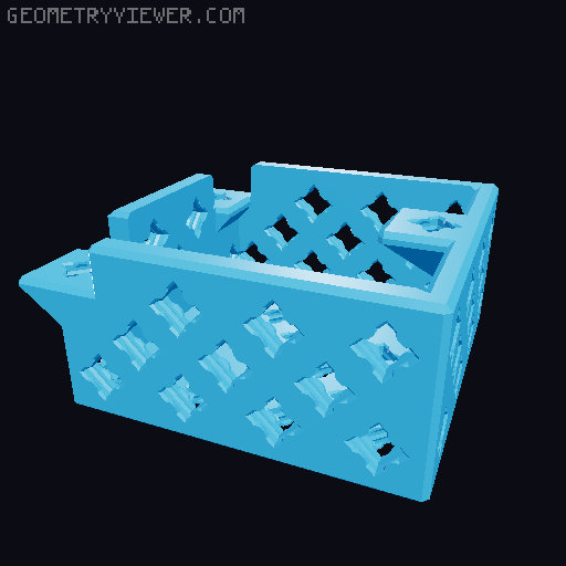 PrintABox - modular PrintABlok compatible boxes 3D model thumbnail