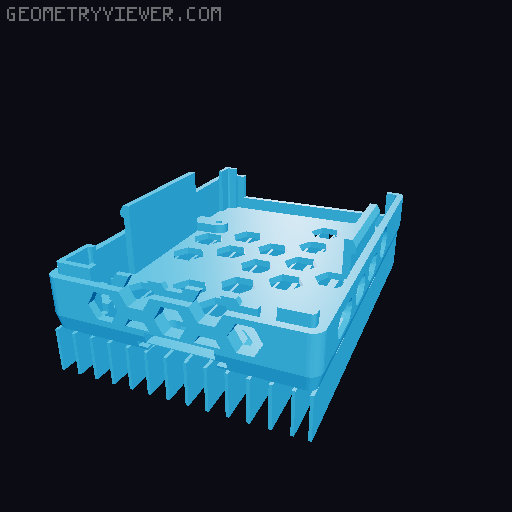 Creality Ender 3 V3 SE Pi mount for storage bin 3D model thumbnail