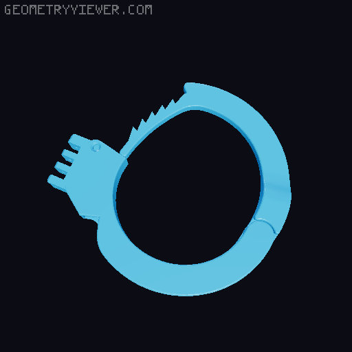 Handcuffs 3D model thumbnail