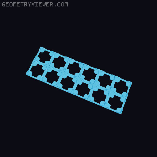 Thin Gridfinity Magnet Base - up to 12x12 3D model thumbnail
