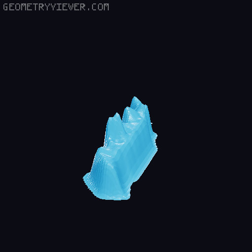 Topographic World Map 3D model thumbnail