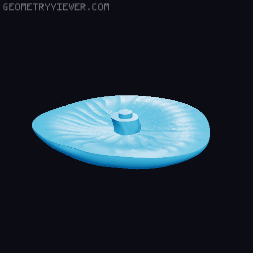 Terrain mushroom with different caps 3D model thumbnail