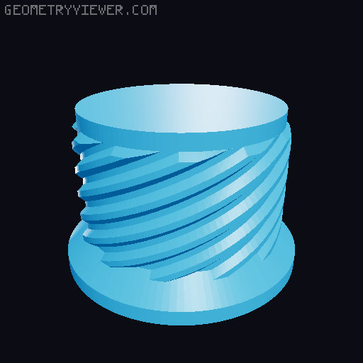 minimalistic trophy (vase mode) and base with hidden compartment 3D model thumbnail