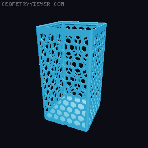 Gridfinity Hex Bins all sizes 3D model thumbnail