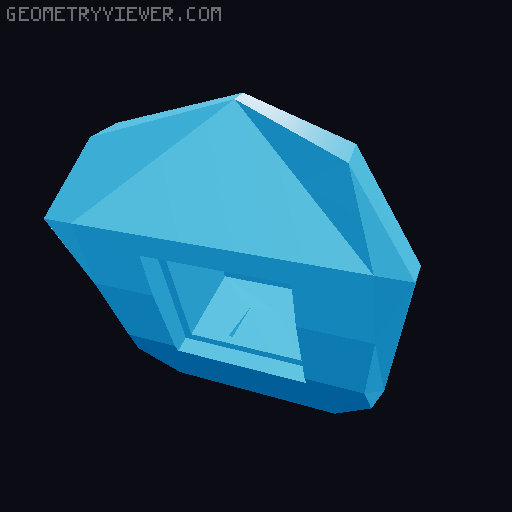 Low-Poly Squirtle fidget with Cherry MX keyboard switch 3D model thumbnail