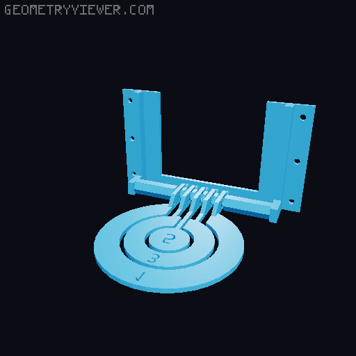 Nerf target spinners print-in-place 3D model thumbnail