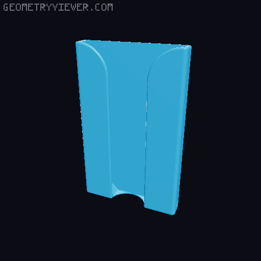 'The DUMB Wallet' w/ Keychain Holes 3D model thumbnail