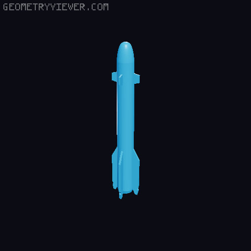 American Magic missile pack 3D model thumbnail