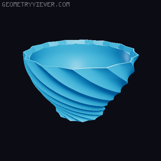 Twisted Plant Pot Collection (5 varieties) 3D model thumbnail