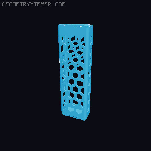 Gridfinity Hex Bins Light all sizes 3D model thumbnail