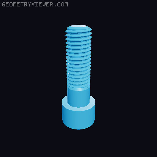 Hundreds of Metric Allen Screws with Cylindrical Head M2 up to M64 3D model thumbnail