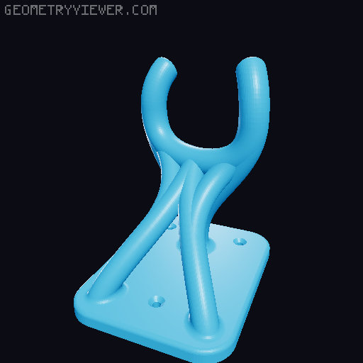 Guitar wall mount 3D model thumbnail