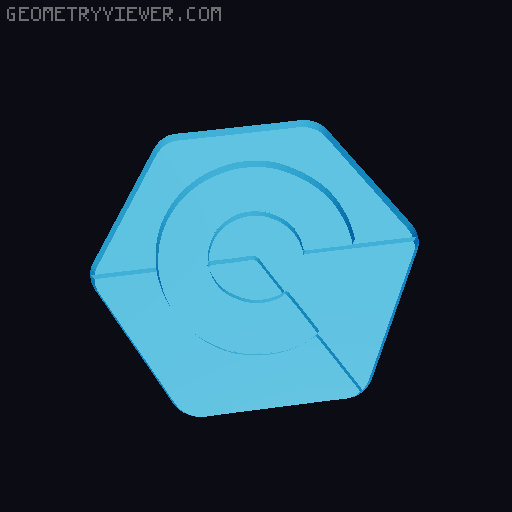 C Programming Language logo 3D model thumbnail