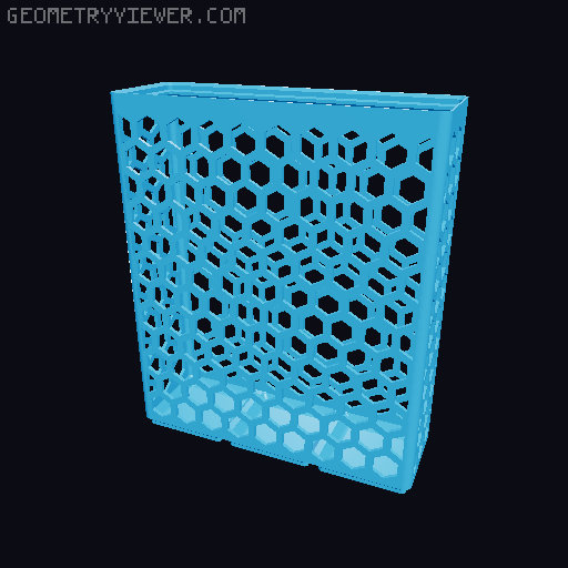 Gridfinity Hex Bins Light all sizes 3D model thumbnail
