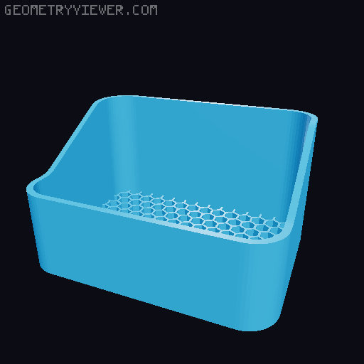 Bin for Ikea skadis - 564 models - hooks need support 3D model thumbnail