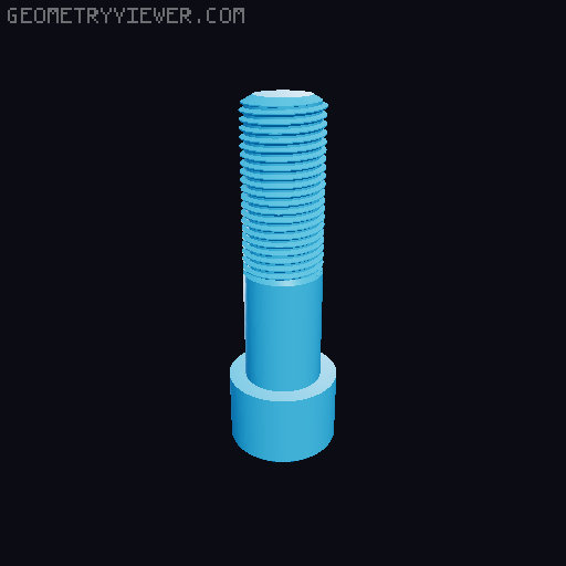 Hundreds of Metric Allen Screws with Cylindrical Head M2 up to M64 3D model thumbnail