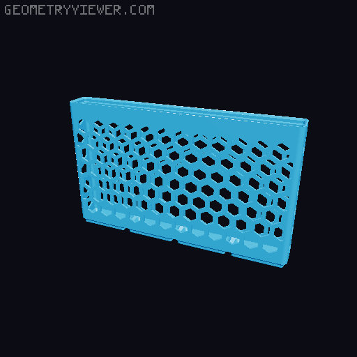 Gridfinity Hex Bins Light all sizes 3D model thumbnail