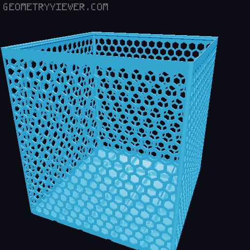 Gridfinity Hex Bins Light all sizes 3D model thumbnail