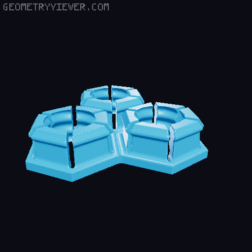 Honeycomb Storage Wall Screwiverse 3D model thumbnail