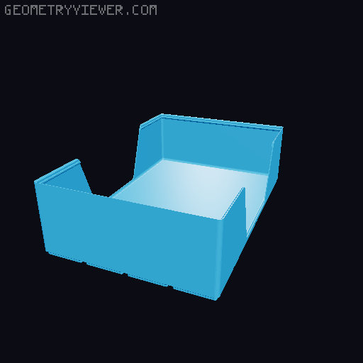 Gridfinity wall cutout collection 3D model thumbnail