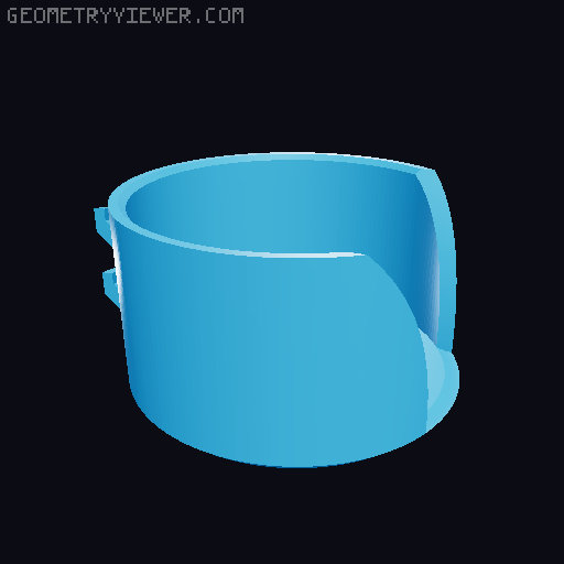 Cup Holder Clamp 3 (NO SUPPORTS) 3D model thumbnail