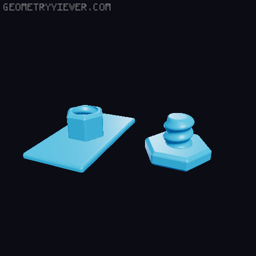 HSW Screwiverse Flat Wall Tape/Glue Brackets 3D model thumbnail