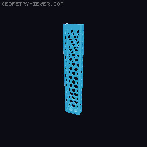 Gridfinity Hex Bins Light all sizes 3D model thumbnail