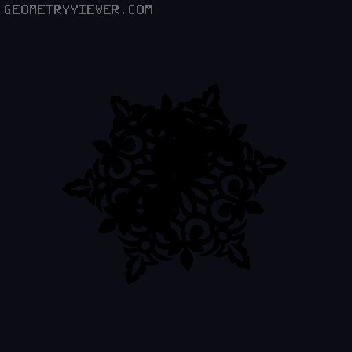 Initial A-Z snowflake décor 3D model thumbnail
