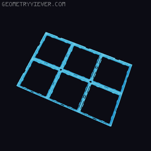 CLCKbase with Screw Holes, Sizes up to 9x9, Gridfinity Baseplate 3D model thumbnail