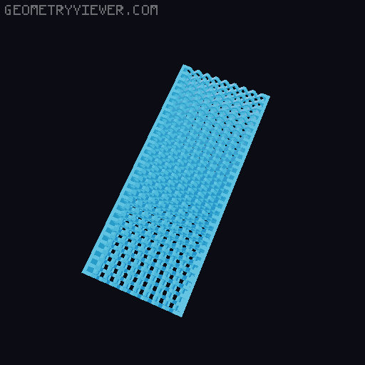 Holey 30-slots-box (with upper and lower side) 3D model thumbnail