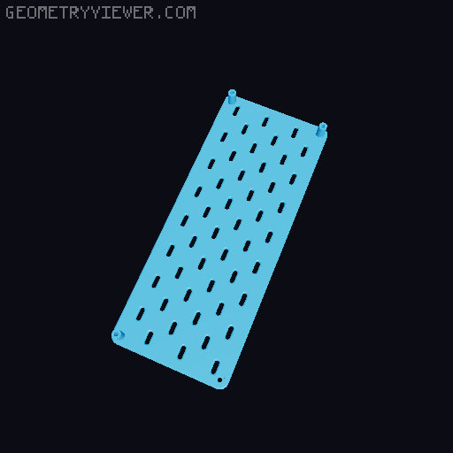 Skadis Pegboard, all sizes 80 to 360mm 3D model thumbnail