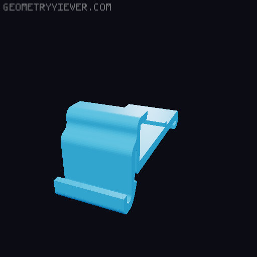 WAGO 221-4xx/6xx DIN Mount 3D model thumbnail