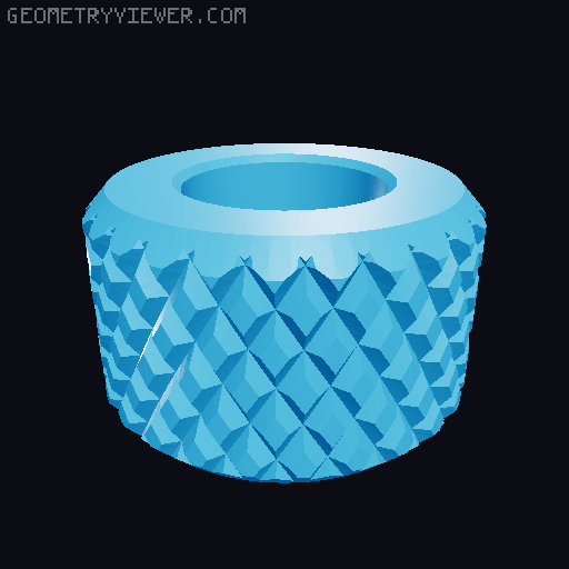 Knurled handle for Socket Head Cap Screw 3D model thumbnail