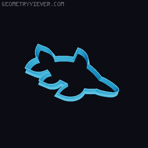 34 Dinosaur cookie cutters / cutter [Dinosaurus vykrajovátka] 3D model thumbnail