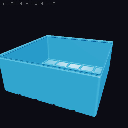 Gridfinity Box (Quick print, lite version, less filament!) 3D model thumbnail
