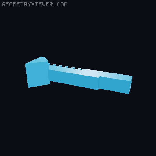 Geared slim wallet 3D model thumbnail